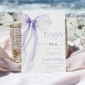 Bow 1er anniversaire Coquette Invitation