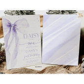 Bow 1er anniversaire Coquette Invitation