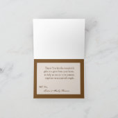 Bow à ruban blanc en carton plié Carte de remercie (Intérieur)