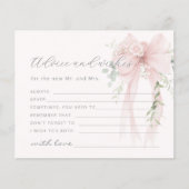 Bow Advice and wishes for the Bride card (Voorkant)