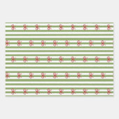 Bow And Stripes Christmas Inpakpapier Vel (Voorkant)