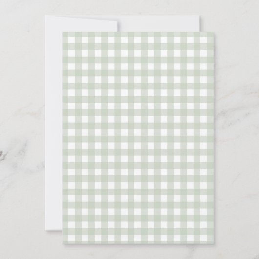 Bow Baby Shower Sage Green invitation with bow (Dos)