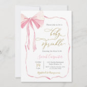 Bow Baby Sprinkle Meisje Kaart (Voorkant)