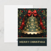 Bow Bell And Vines - Carte de Noël (Devant / Derrière)