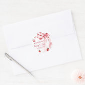 Bow Berry Eerste Aardbei Verjaardag Sticker (Envelop)