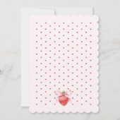 Bow Berry eerste verjaardag uitnodiging (Achterkant)