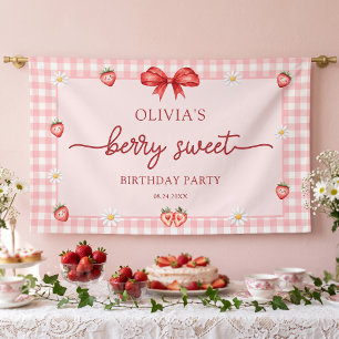 Bow Berry Zoete Meisje Verjaardag Spandoek