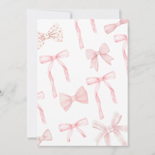 Bow Birthday Uitnodiging (Achterkant)