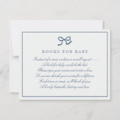 Bow bleu & Stripes Livres pour bébé Carte de boîti (Devant)