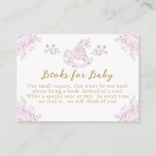 Bow Bloemen Teddybeer Toile Girl Douche Boeken Informatiekaartje