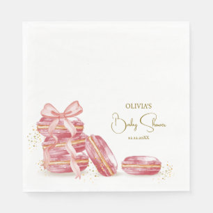 Bow Bonjour Bébé French Macarons Baby shower Servet