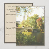 Bow Bridge Central Park Huwelijk Kaart (Voorkant / Achterkant)