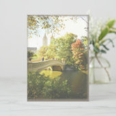 Bow Bridge Central Park Weddenschap Kaart (Staand voorkant)