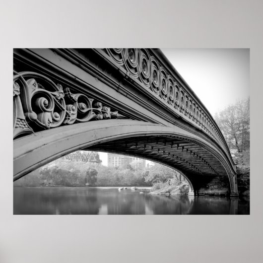 BOW BRIDGE in New York's Central Park Poster (Voorkant)