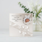 Bow cadre photo beige faire-part de naissance (Debout devant)