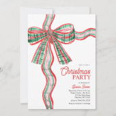 Bow Christmas Party Invitation (Devant)