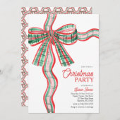  Bow Christmas Party Invitation (Devant / Derrière)