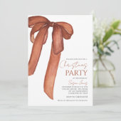 Bow Christmas Party Invitation (Debout devant)
