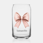 Bow Coquette rose avec nom (Recto)