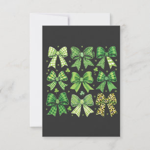 Bow Coquette St Patrick's Day Vintage Bedankkaart