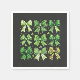 Bow Coquette St Patrick's Day Vintage Servet