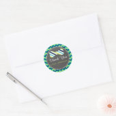 Bow Cravate Cadeau Favoriser Étiquette Bleu Turquo (Enveloppe)