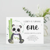Bow cravate Panda Invitations d'anniversaire - Gar (Debout devant)
