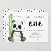 Bow cravate Panda Invitations d'anniversaire - Gar (Devant / Derrière)