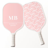 Bow Custom Monogram Naam Roze Pickleball Paddle