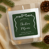 Bow de ruban produit de Noël Jar Étiquette vert bl