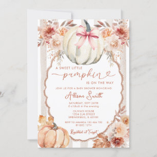 Bow een beetje pompoen Boho Baby shower Kaart