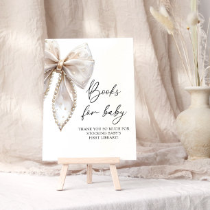 Bow en Pearl Baby shower Bow Boeken voor Baby Poster