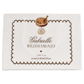 Bow Espresso Martini Koffie Bruidsmeisje Dank u Groot Cadeauzakje (Voorkant)