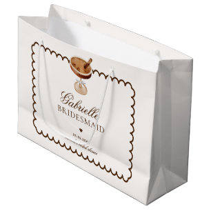 Bow Espresso Martini Koffie Bruidsmeisje Dank u Groot Cadeauzakje