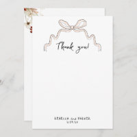 Bow et fleurs Mariage photo Merci Qr scan