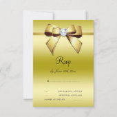 Bow et ruban glamour 50e mariage RSVP (Devant)