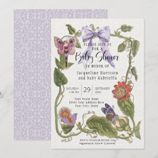 Bow Fairy Garden Flower  Bloemen Baby shower Kaart