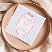 Bow Gestreepte 4 Juli Verjaardag Servetten