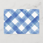 Bow Gingham Franse Teddybeer Diapper Raffle Informatiekaartje (Achterkant)