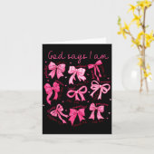 Bow God Say I Am Christian Girl Teen Women Bible V Kaart (Gele Bloem)