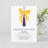 Bow Graduation Invitation Girl High School College (Debout devant)