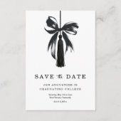 Bow Graduation Save the Date Insert Card Bedankkaart (Voorkant)