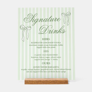 Bow Green Mariage Signature Boissons Cocktails