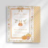 Bow Herfst in Liefde Herfst Baby shower Meisje Kaart