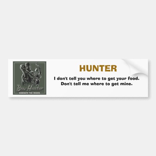 Bow Hunter Bumpersticker (Voorkant)