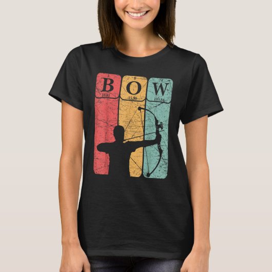 Bow Hunter Periodic Table Elements Bow Hunting Arc T-shirt (Voorkant)