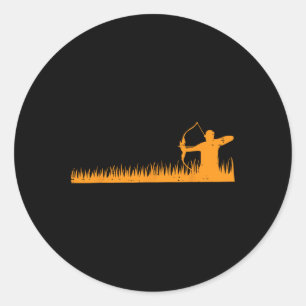 Bow Hunting Archer in GR boogschieten jager Mannen Ronde Sticker