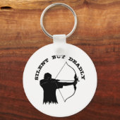 Bow Hunting Archery Silent, maar Dood Sleutelhanger (Voorkant)