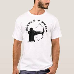 Bow Hunting Archery Silent, maar Dood T-shirt