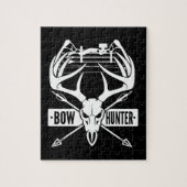 Bow Hunting Deer Skull Compound Bow Archery Gift Legpuzzel (Verticaal)